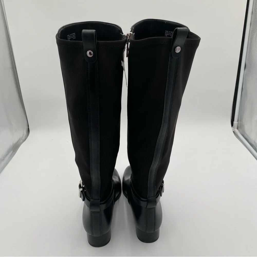Michael Kors Arley‎ Tall Black Leather Knee High Riding Boots Boot Shoes (NWOT)